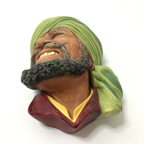 Bossons Chalkware Congleton Head Punjabi 1964 - Picture 3 of 8